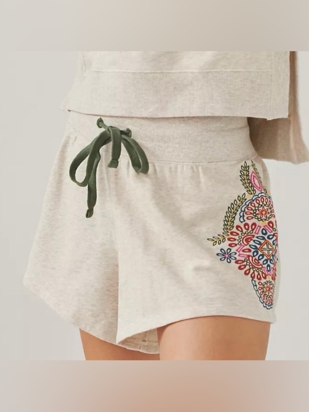 Daily Practice by Anthropologie The Rosa Shorts cotton blend embroidered small